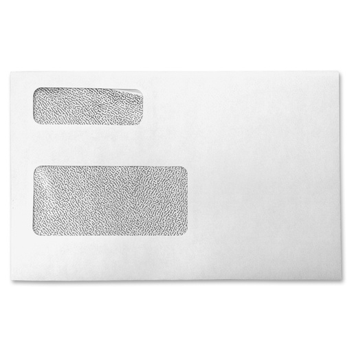 [9529480] Enveloppes T4 à double fenêtre,  5-3/4''X9'' 500/boîte 