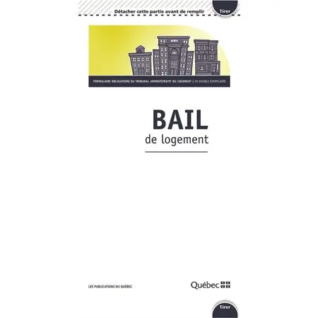 [1001-EOQ 52000] Formulaire de bail résidentiel  Francais