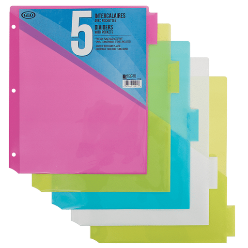 [IP115A] INTERCALAIRE + POCHETTE  /  5 ONGLETS