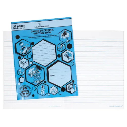 Petit cahier d’exercices interligné-pointillé 32p