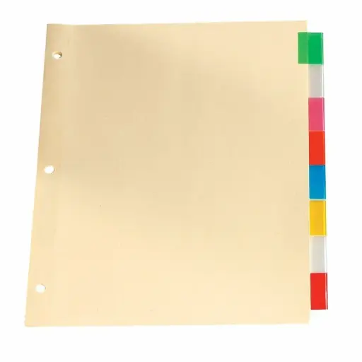 [R213-8A] INTERCALAIRE LETTRE 8P DE COULEURS
