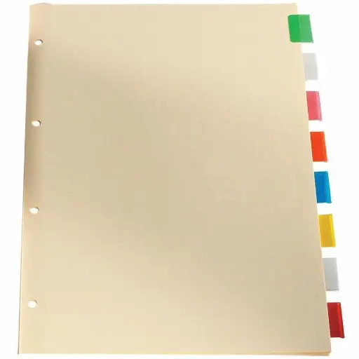 [R217-8A] INTERCALAIRE LÉGAL 4 TROUS 8P DE COULEURS