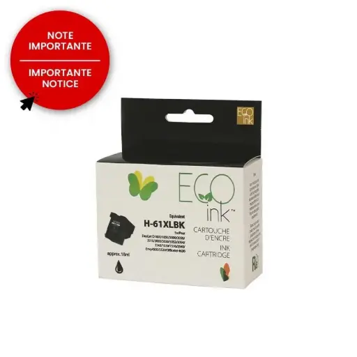 [RHP61BXL] HP CH563WC (NOIR) NO.61XL RECYCLÉE 480P NUT