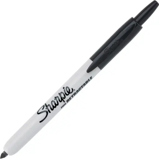 [32701] SHARPIE PERMANENT RÉTRACTABLE NOIR