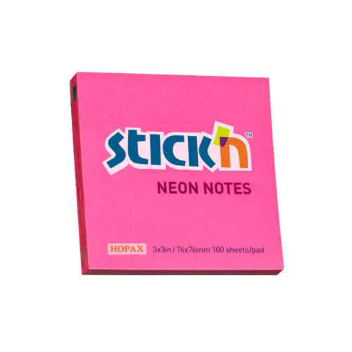 [21165] POST-IT 3 X 3  100P NÉON MAGENTA STICK'N