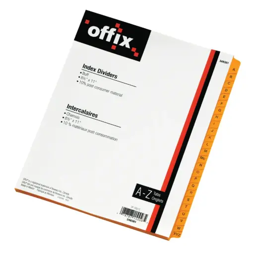 [349381] INTERCALLAIRES OFFIX  A-Z FORMAT LETTRE