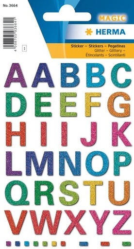 [H3664] HERMA Autocollants MAGIC Lettres, scintillant