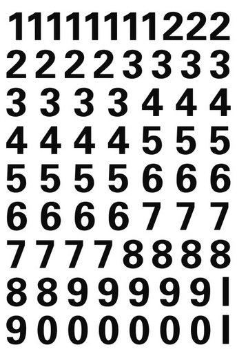 [H4159] HERMA Étiquettes Chiffres (0-9) 10 mm, noir